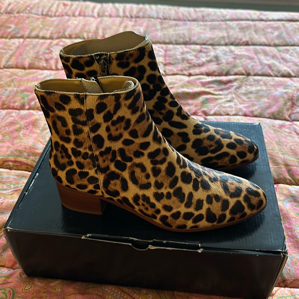 J Crew Walker Calf Hair Boots